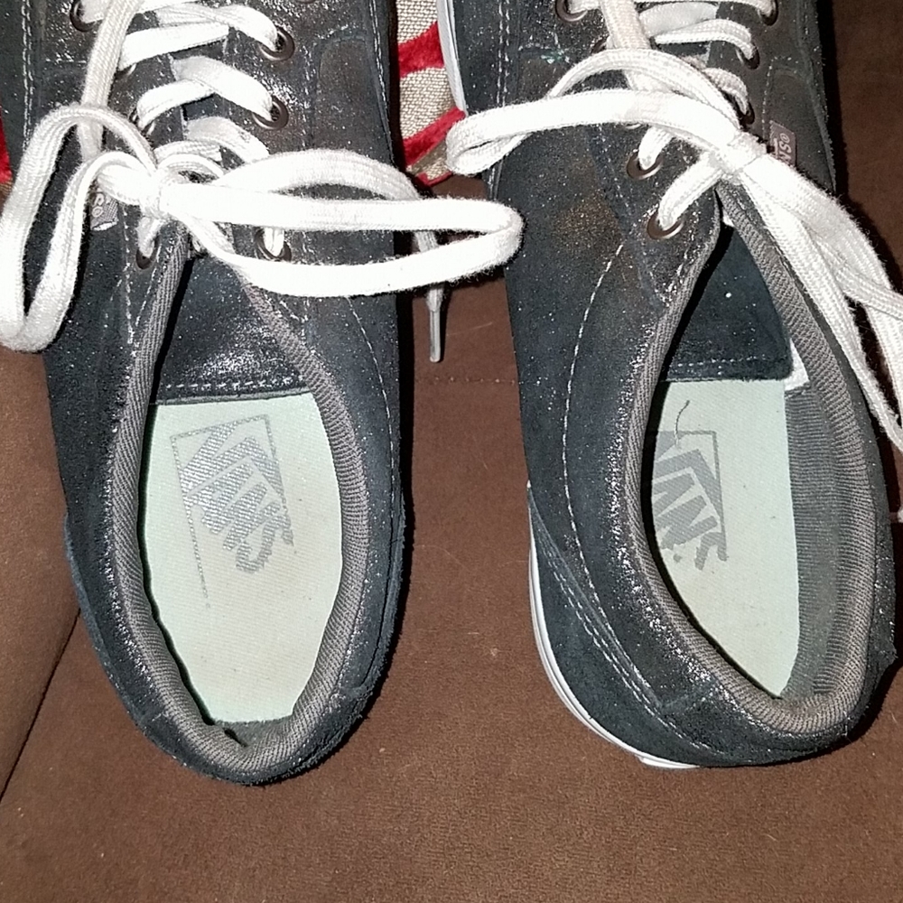 Vans Gunmetal size 9.5 sparkle - Picture 3 of 6